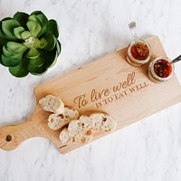 Maple Reversible Cutting Board with Handle by CL CUISILUXE - “To Live Well is to Eat Well”