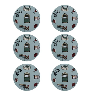 Set of 6 Melbourne Coasters by Maxwell & Williams - Melbourne