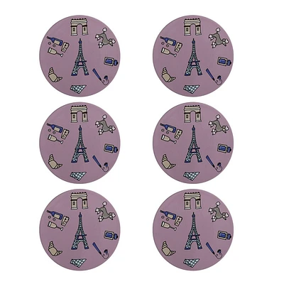 Set of 6 Paris Coasters by Maxwell & Williams - Paris
