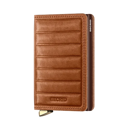 Secrid Emboss Lines Slimwallet - Cognac