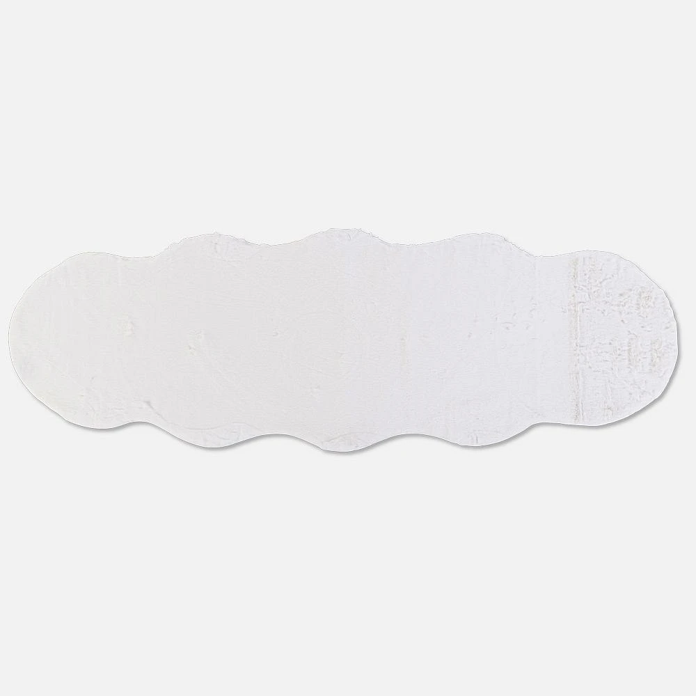 Tapis fausse fourrure - Blanc,  24 x 36 po