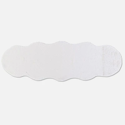 Faux Fur Rug - White, 36 x 60"