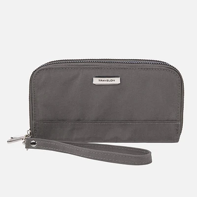 Travelon Double Zip Clutch Wallet - Smoke