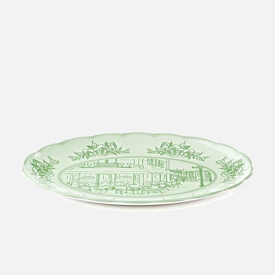 Josephine Large Oval Tray - Dusty Green