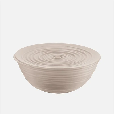 Tierra Bowl with Lid, Large - Taupe