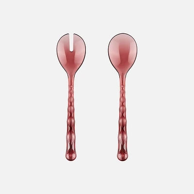 Guzzini Vanity Salad Servers, 2 pieces - Mauve 
