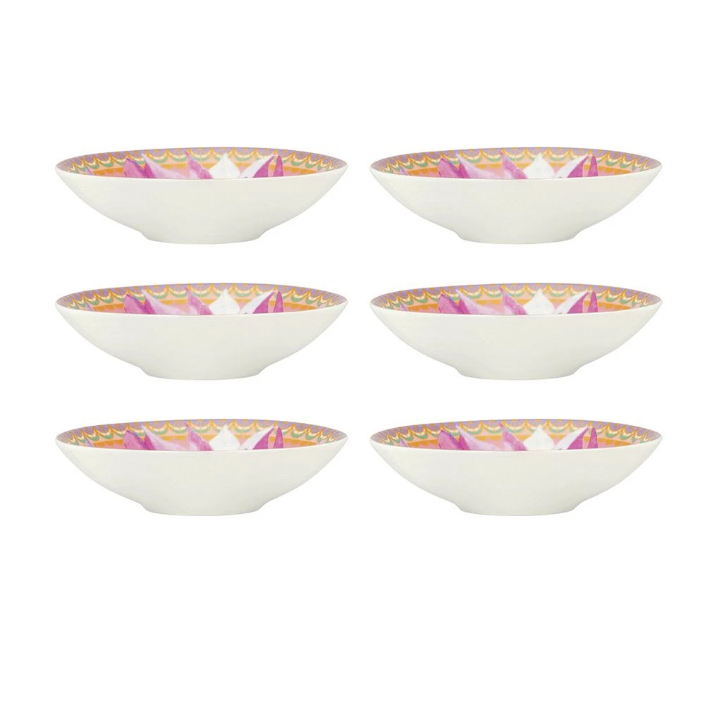 Set of 6 Dahlia Pink Round Dishes by Maxwell & Williams (10 cm) - Pink