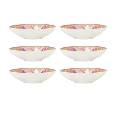Set of 6 Dahlia Pink Round Dishes by Maxwell & Williams (10 cm) - Pink