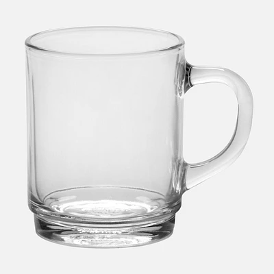 Versailles Mugs, Set of 6 - 260ml, Clear