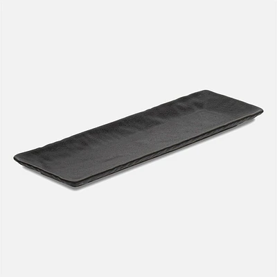 Japandi Rectangular Tray, 33cm -  Black