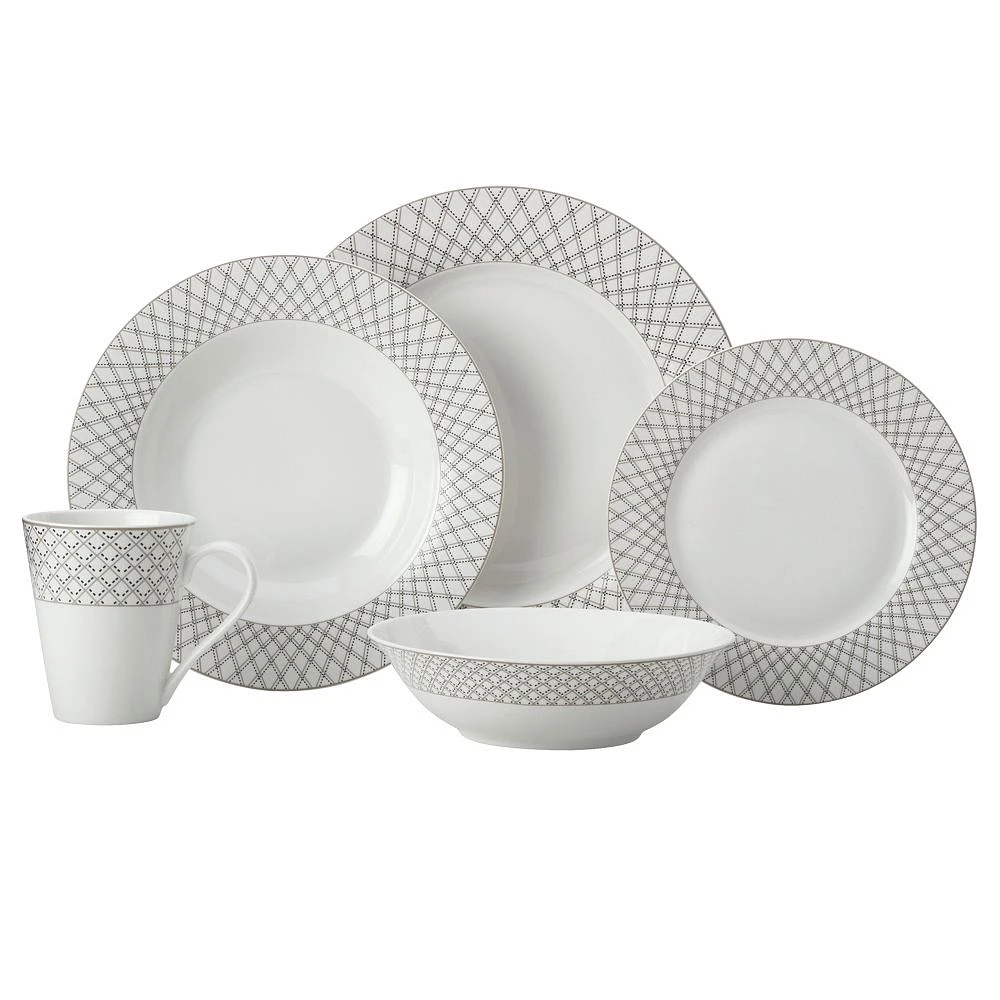 Jewel 20-Piece Black Dinner Set by Maxwell & Williams - Black