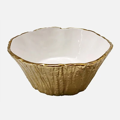 Gold Tree Bark Bowl - 10.5"