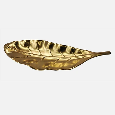 Gold Leaf Plate - 14.25"