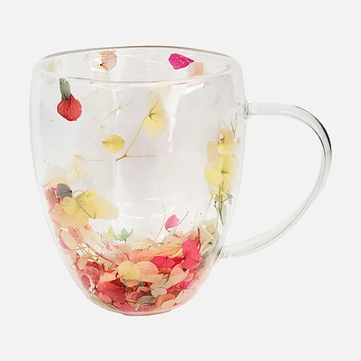 Double Wall Mugs, Set of 2 - Floating Flowers