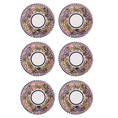 Set of 6 Salerno Grapes Plates by Maxwell & Williams (20 cm) - Grapes