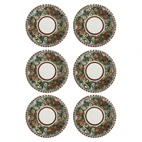 Set of 6 Salerno Pomegranate Plates by Maxwell & Williams (20 cm) - Pomegranate