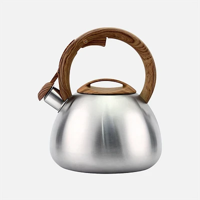JS Gourmet Whistling Stovetop Kettle Stainless Steel Soft Touch Handle, 2.5L