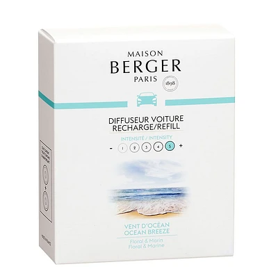 Set of 2 Ocean Breeze Car Diffuser Refills by Maison Berger
