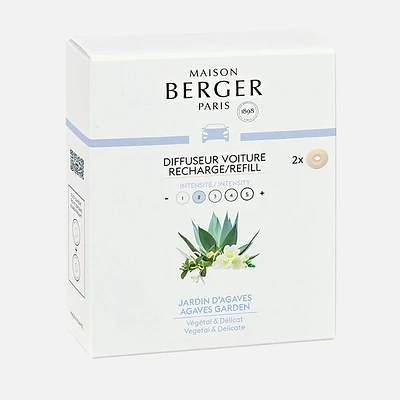Agave Garden 2 Refills for Car Diffuser by Maison Berger Paris