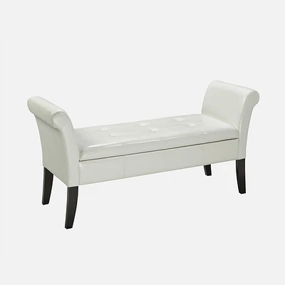 LOUISE Fancy Accent Bench - White