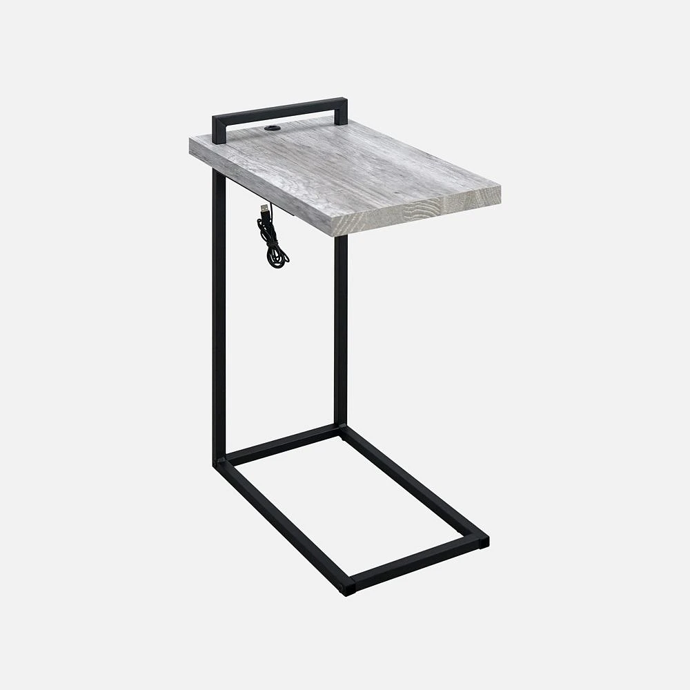 Table d'appoint Mannie - bois/grise