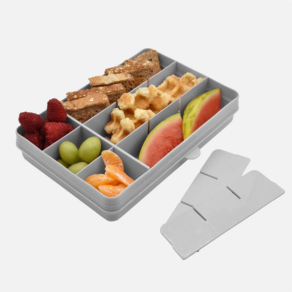 Melii Snackle Box, 12 Compartments - Grey