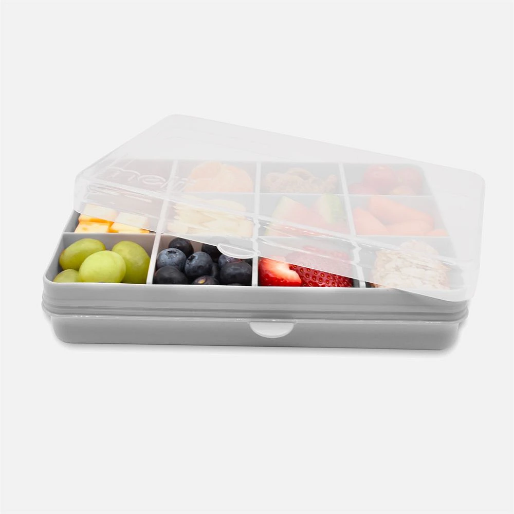 Melii Snackle Box, 12 Compartments - Grey