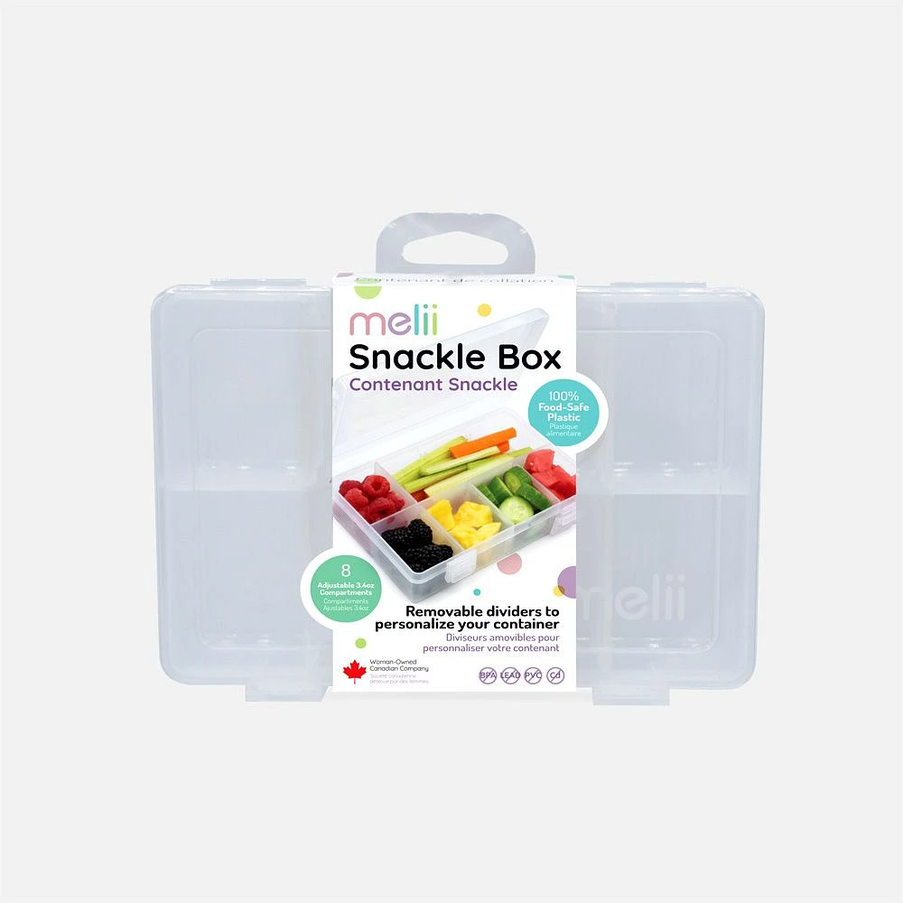 Melii Snackle Box, 8 Compartments - Clear