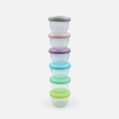 Melii Nesting Food Storage Containers, Set of 6 Containers and Lids