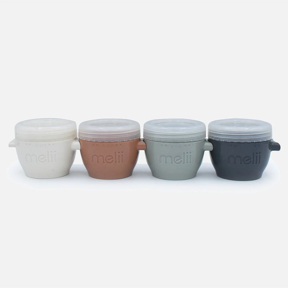 Melii Snap & Go Food Containers Pods, Pack of 4 - 4oz
