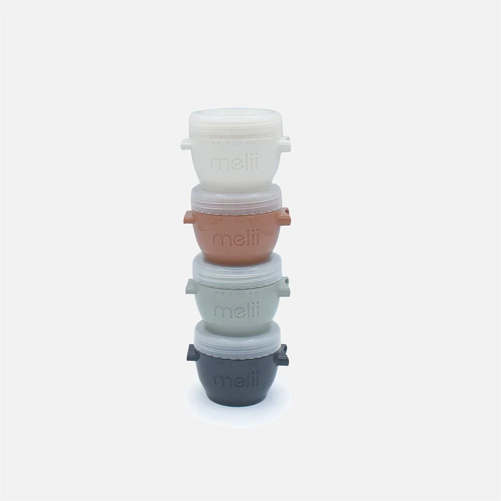 Melii Snap & Go Food Containers Pods, Pack of 4 - 4oz