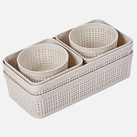 N&T Paniers d'organisation tressés en plastique - Naturel