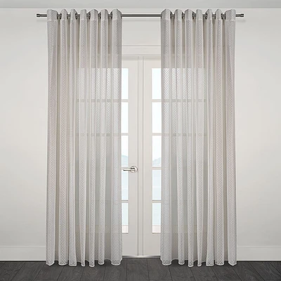 Prada Semi Sheer Jacquard Grommet Curtain