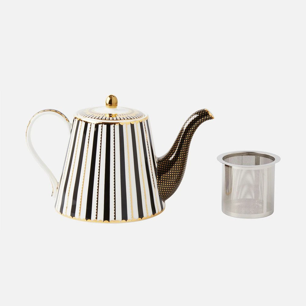 Regency Black Teapot with Infuser by Maxwell & Williams - 1L