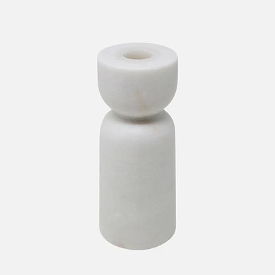 Marble Candle Holder - White
