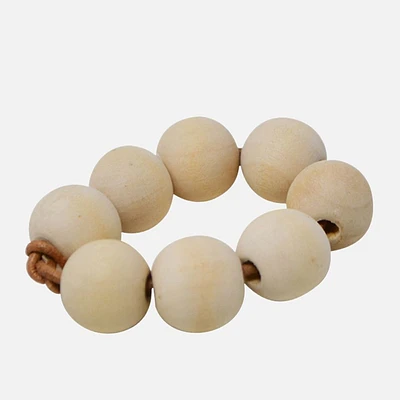 Nostalgia Napkin Ring With Beads - Natural