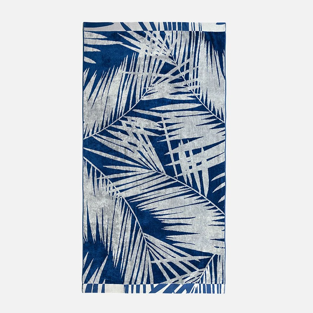 Oceanna Beach Towel - Blue Palm