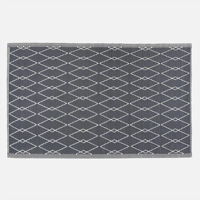 Diamond Motif Outdoor Carpet - 72 x 96", Grey
