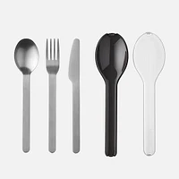 Ellipse Cutlery 3-Piece Set - Black