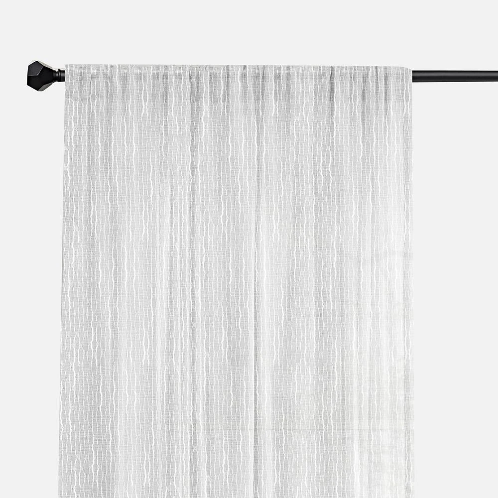 Rideau passe-tringle semi-transparent « Palu »