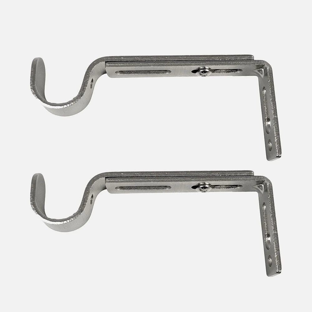 Small Brushed Nickel Single Wall Brackets