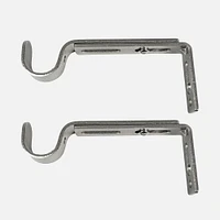 Small Brushed Nickel Single Wall Brackets