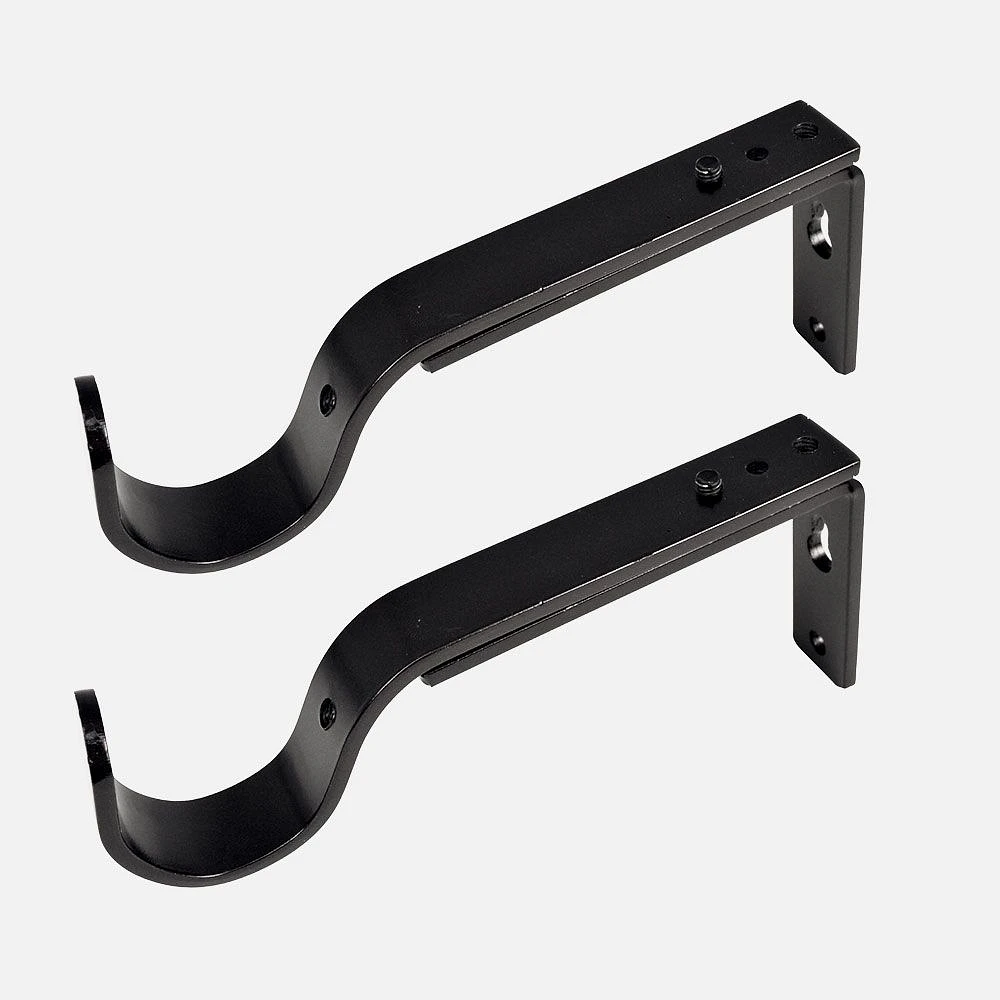Large Brushed Nickel Single Wall Brackets