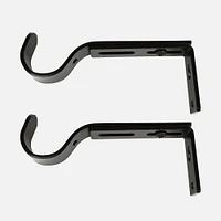 Large Brushed Nickel Single Wall Brackets