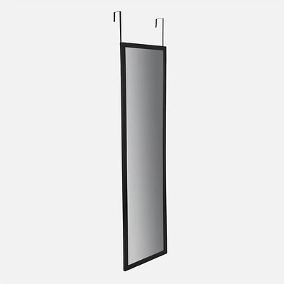 Over the Door Mirror, Rectangular - Black