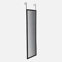 Over the Door Mirror, Rectangular - Black