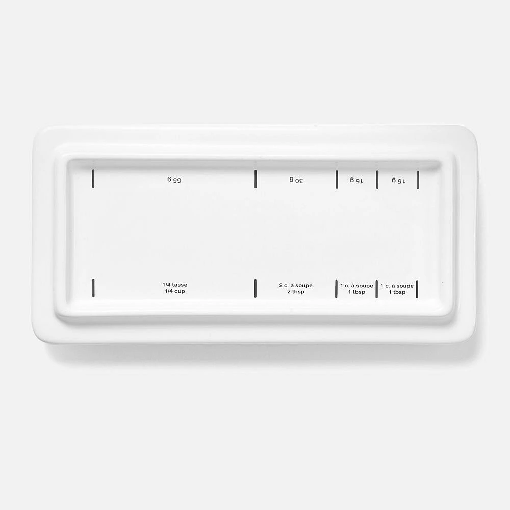Ricardo 1/4 lb Ceramic Butter Dish with Measures