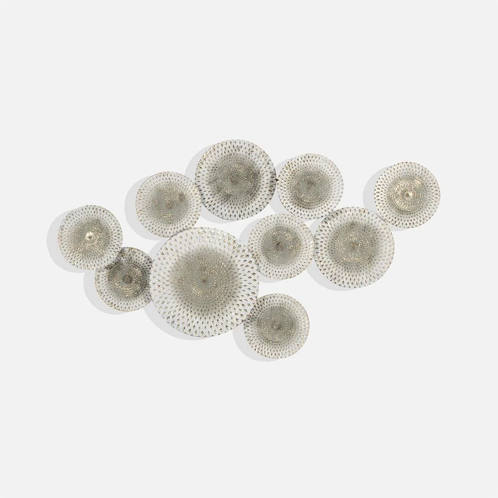 Rosalynn Floral Wall decor, White and Gold