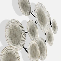 Rosalynn Floral Wall decor, White and Gold