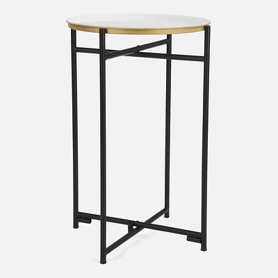 Small Accent Folding Table - Black/Gold